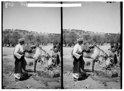 Costumes, characters, etc. Peasant watering his horse LOC matpc.01226