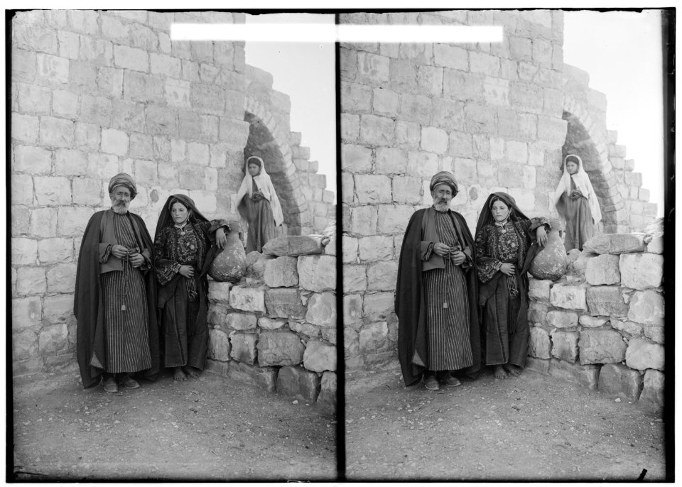 Costumes, characters, etc. Sheikh of Ramallah and wife LOC matpc.01255