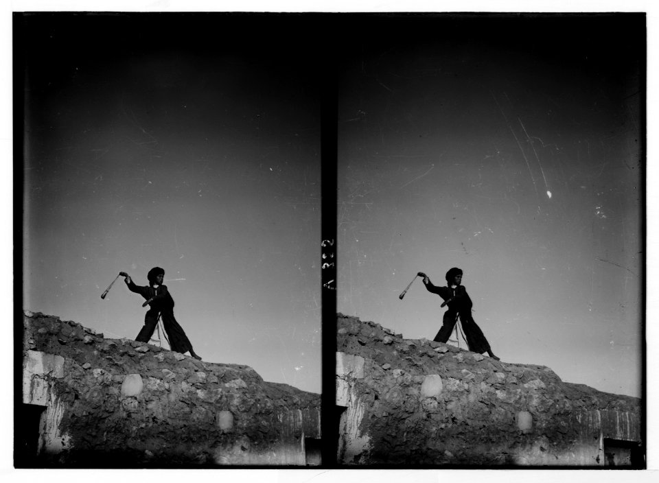 Costumes, characters, etc. Shepherd boy slinging LOC matpc.05262