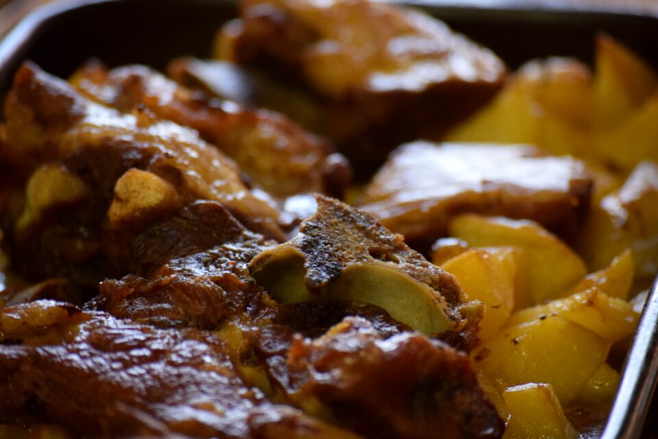 Homemade pork chops meat