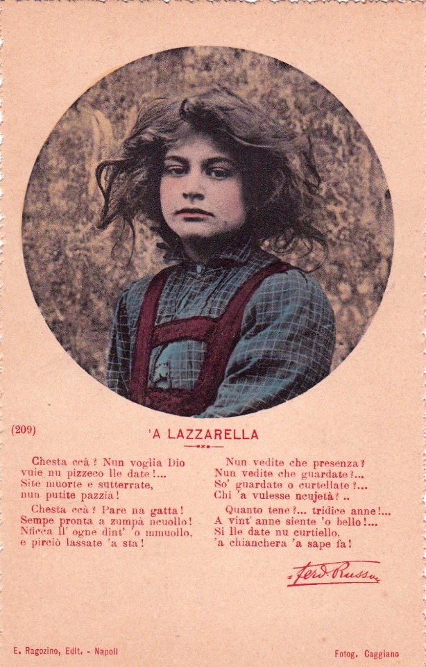 COSTUMI NAPOLETANI - Poesia Russo - 'A Lazzarella