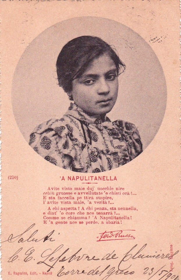 COSTUMI NAPOLETANI - Poesia Russo - 'A Napulitanella 1901