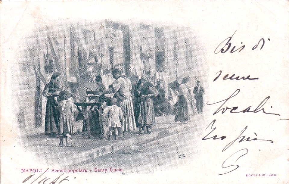 COSTUMI NAPOLETANI - Ed.Richter - Scena Popolare - Santa Lucia