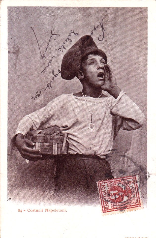 COSTUMI NAPOLETANI - Fot.Esposito -Giovane Scugnizzo 1904