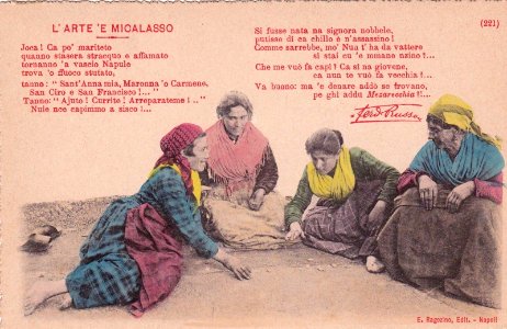 COSTUMI NAPOLETANI - Poesia Russo - L'Arte 'e Micalasso