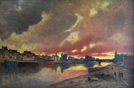 Coucher de soleil sur la Marne à Lagny - Théodore Lebeuffe