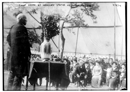Count Okuma at unveiling of statue of Baron Matsuda LCCN2014701211