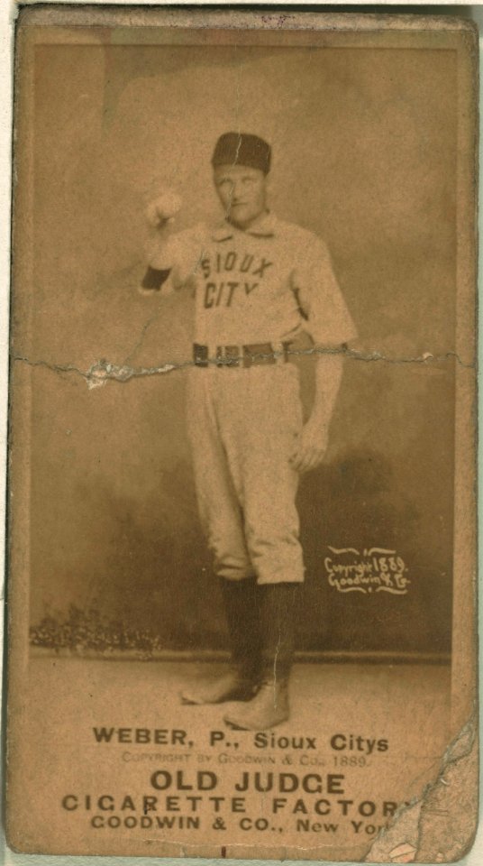 Count Weber, Sioux City Team, baseball card portrait LCCN2008675208