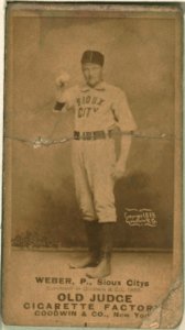 Count Weber, Sioux City Team, baseball card portrait LCCN2008675208