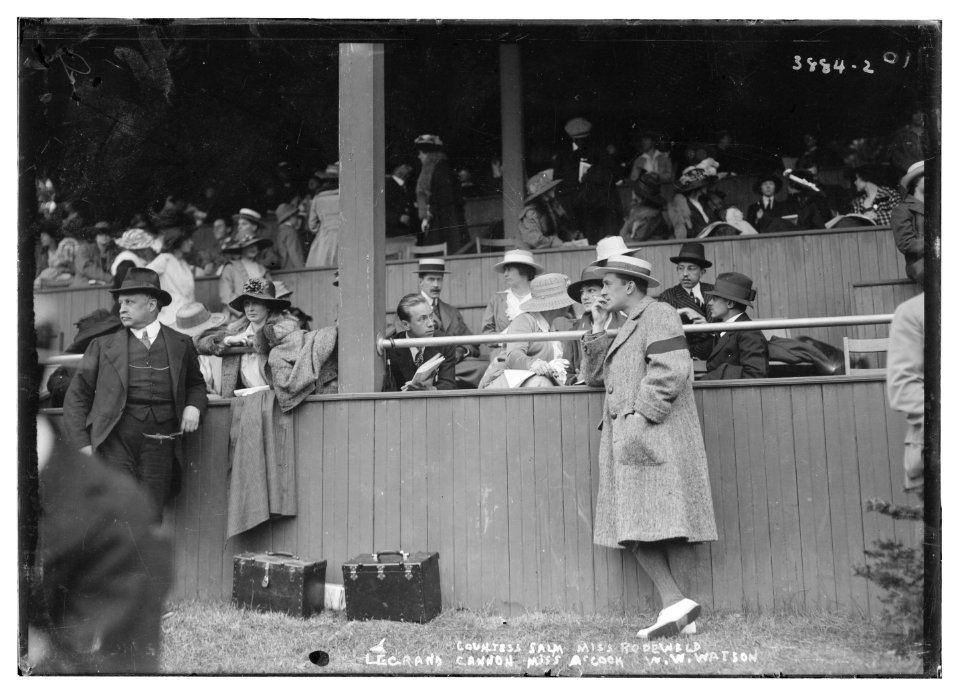 Countess Salm, Miss Rodeweld, Legrand Cannon, Miss McCook, W.W. Watson (spectators) LCCN2014701915