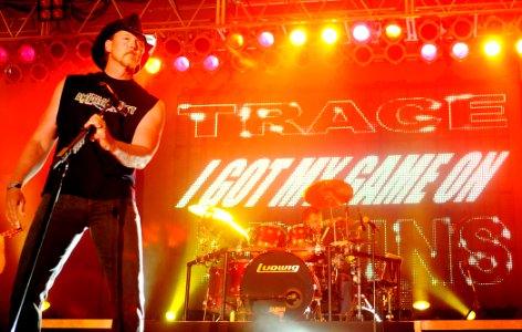 Country music star Trace Adkins on stage