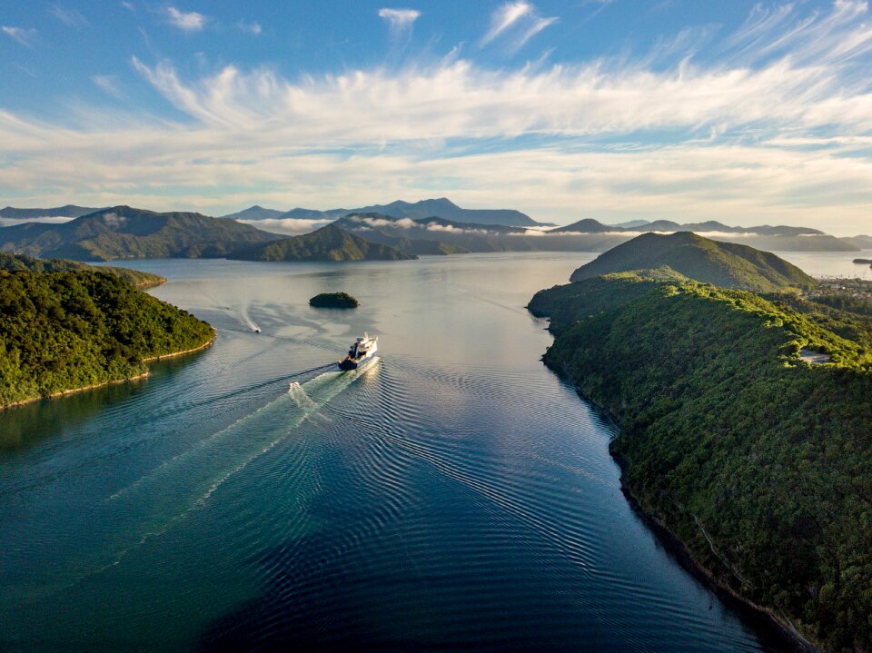 Panorama nature fjord