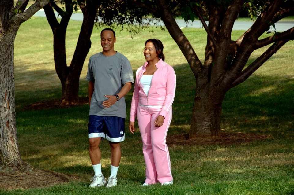 Couple walking in park (1)