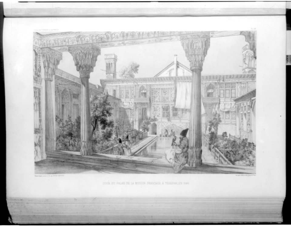 Cour du palais de la mission francaise a Teheran en 1848 LCCN2006690298