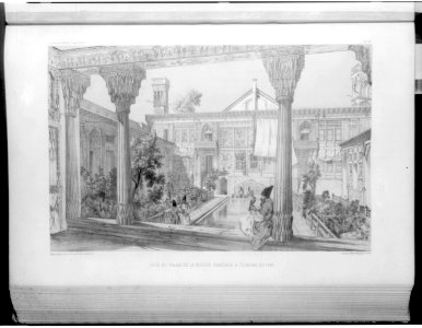 Cour du palais de la mission francaise a Teheran en 1848 LCCN2006690298