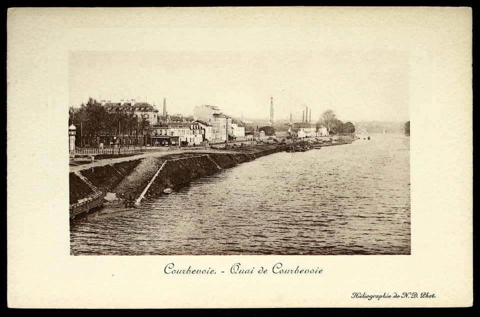 Courbevoie.Quai de Courbevoie.Héliographie