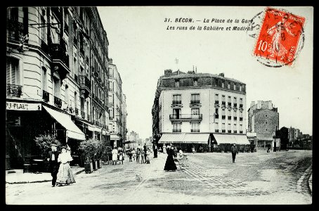 Courbevoie.Place de la Gare.Rue de la Sablière.Rue Madiraa