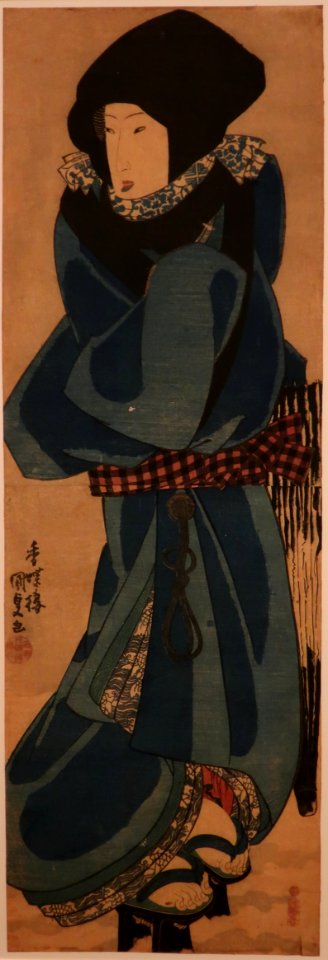 Courtesan Walking in Snow by Utagawa Kunisada, Honolulu Museum of Art