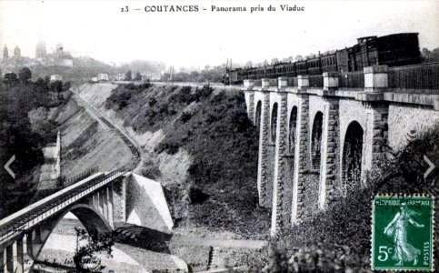 Coutances - Panorama pris du Viaduc