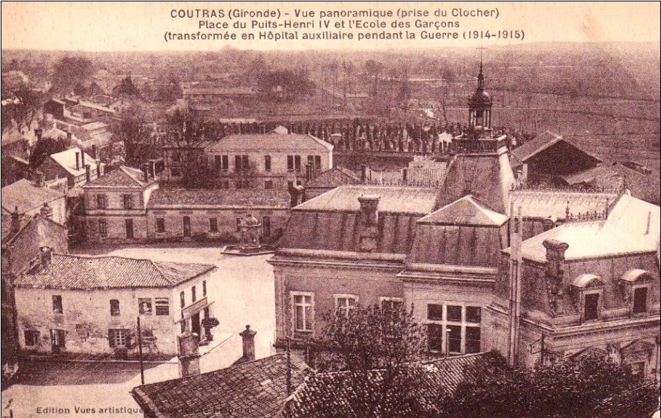 Coutras - vue du bourg prise du clocher 1