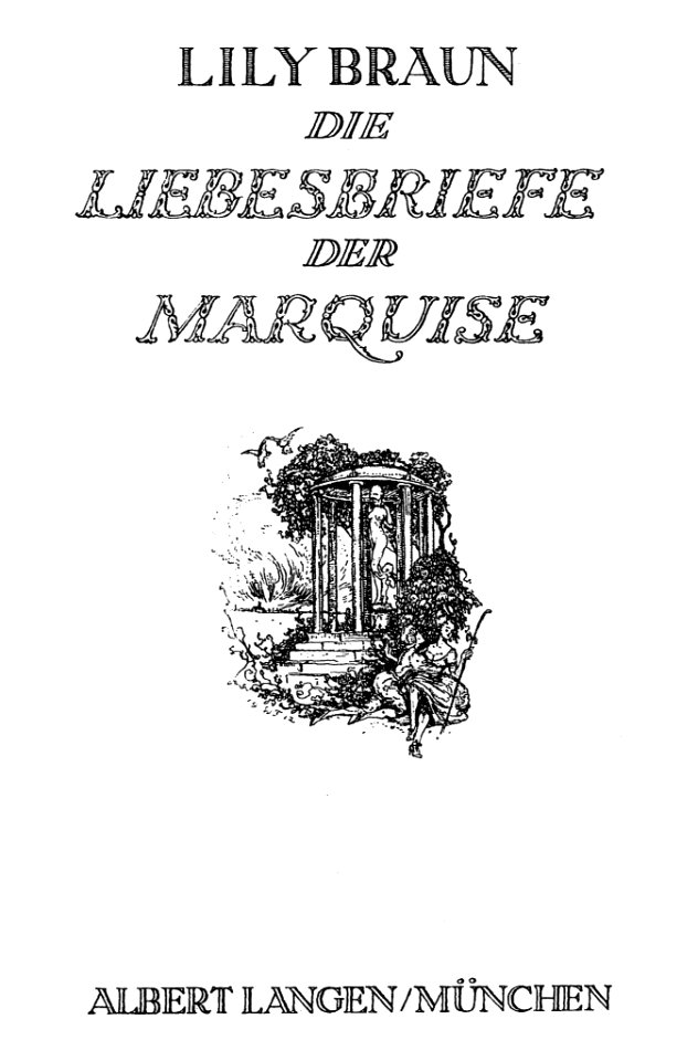 Cover Die Liebesbriefe der Marquise (Braun)