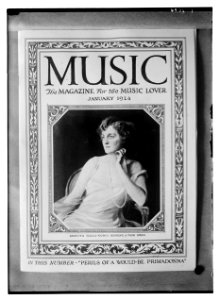 Cover of Music Magazine - Amelita Galli-Curci singing a new song LCCN2014716310