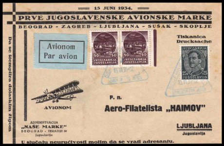 CoverYugoslaviaAvia1934