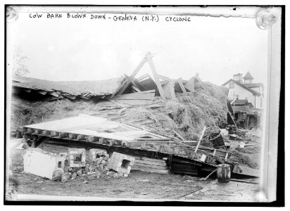 Cow barn blown down, Geneva, N.Y., cyclone LCCN2014690685