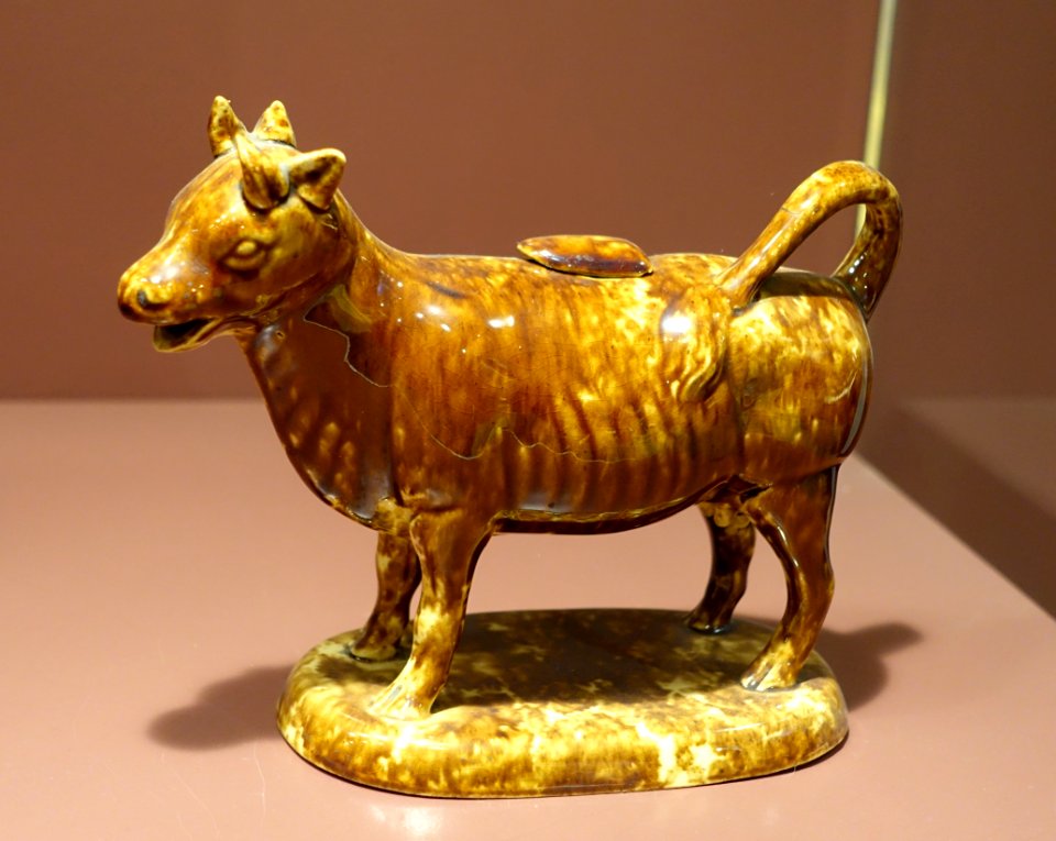 Cow creamer, E. & L. P. Norton & Company, 1860-1869 - Bennington Museum - Bennington, VT - DSC09034