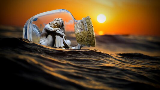 Fantasy water sunset