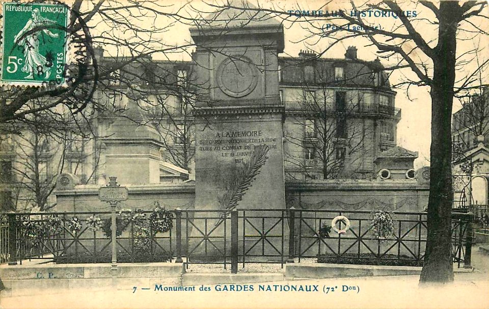 CP - Tombeaux historiques - 007 - Monument des gardes nationaux