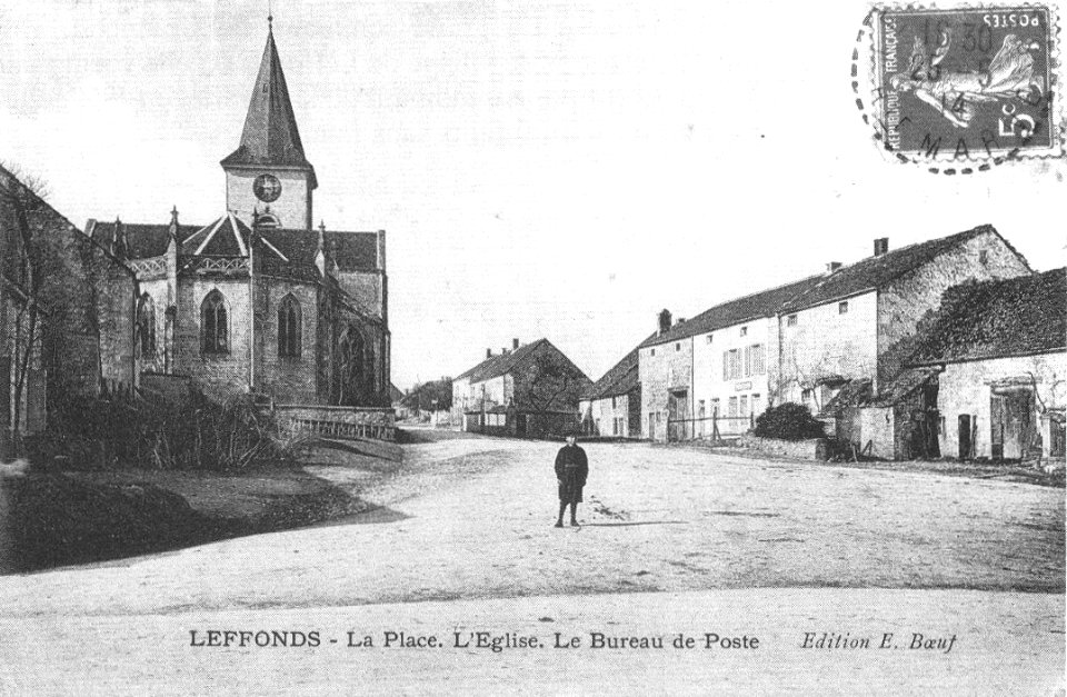 CP Leffonds La Place. L'Eglise. Le Bureau de Poste
