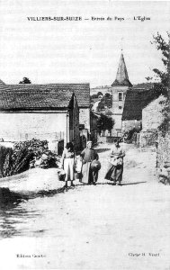 CP Villiers-sur-Suize Entrée du Pays. L'Eglise