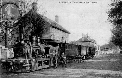 CPA Moquet Livry terminus du Tram