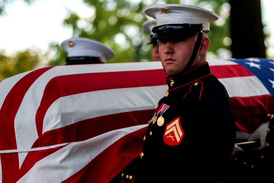 Cpl. Jerry Berning, body bearer from Marine Barracks Washington, D.C., (17455687910)