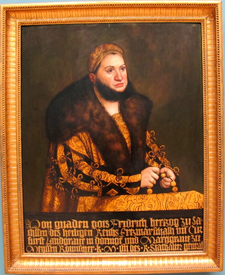 Cranach, ritratto di federico iii il saggio, elettore di sassonia, 1507-1508