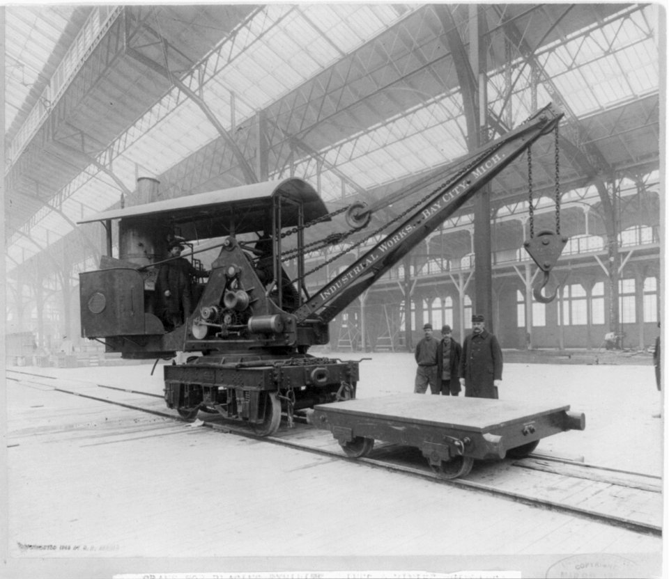 Crane for placing exhibits, Mines and Mining Building LCCN2003671083