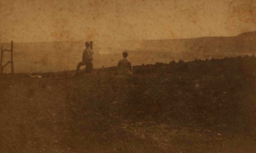 Crater Kilauea, as seen from the Volcano House, photograph by H. L. Chase, Mission Houses Museum Archives