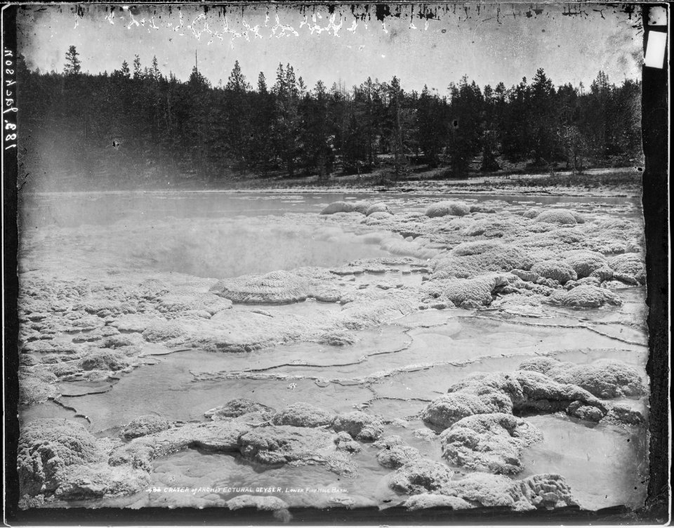 Crater of Architectural Geyser, lower Fire Hole Basin, Yellowstone. - NARA - 516792