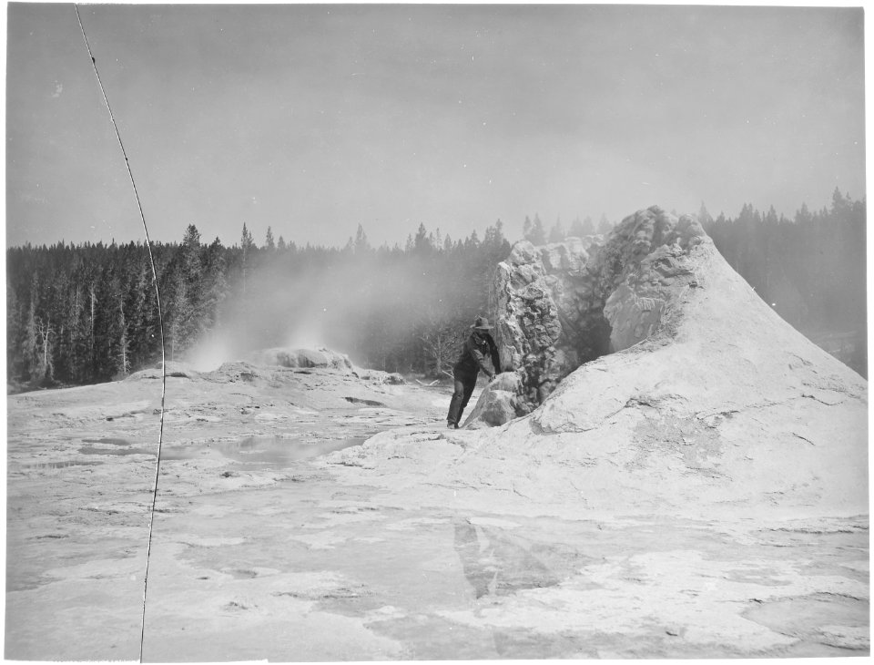 Crater of Giant Geyser. Yellowstone National Park - NARA - 517626