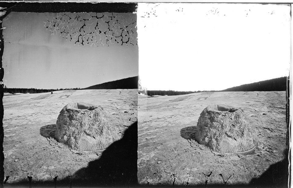 Crater of the Bee Hive Geyser. Yellowstone - NARA - 517465