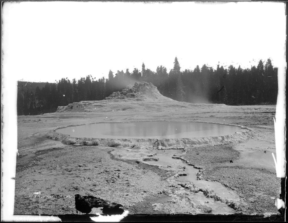 Crater of the Castle Geyser and hot springs, Yellowstone - NARA - 516795