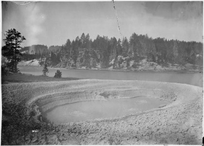 Crater of the mud geyser, Yellowstone - NARA - 516703