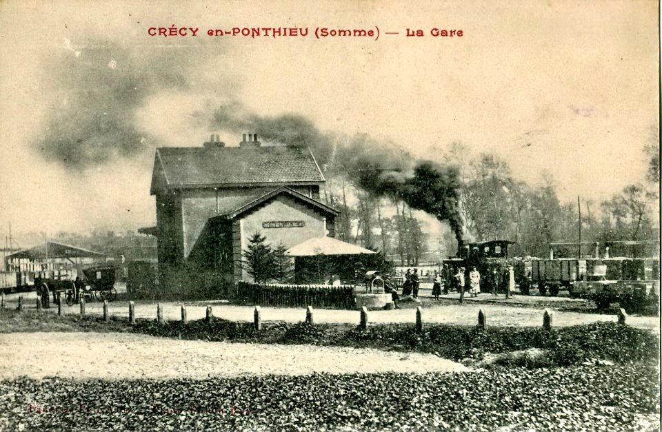 CRECY EN PONTHIEU (Somme) - La gare