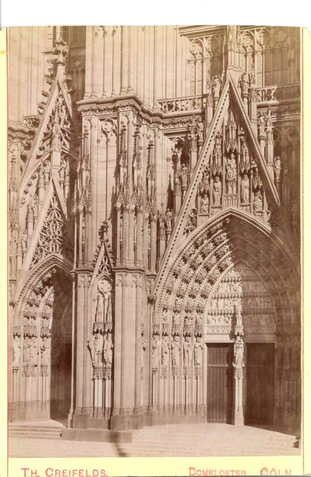 Creifelds, Theodor - Kölner Dom, Südportal, mitte und links, um 1870 (uncropped)