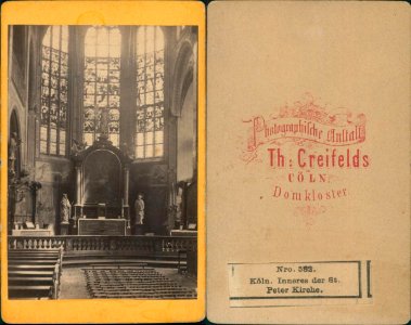 Creifelds, Theodor - Köln, St. Peter, Innenraum mit Kreuzigung Petri, um 1875 (uncropped)