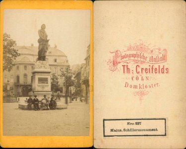 Creifelds, Theodor - Mainz, Schillerdenkmal, um 1875 (uncropped)