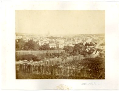 Creifelds, Theodor - Wiesbaden, Blick über die Stadt von Nordwesten, um 1865 (uncropped)