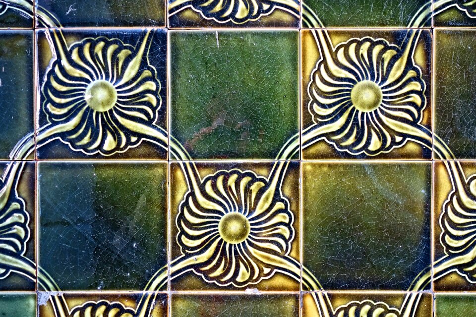 Art nouveau ceramic decorative