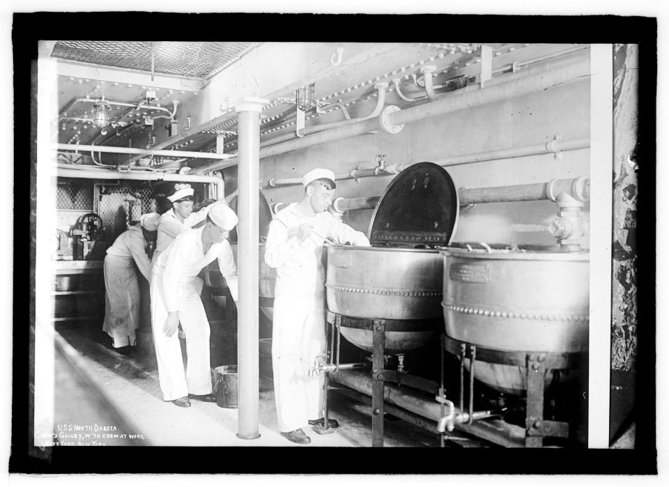 Crew galley, U.S.S. N. Dakota LCCN2016821904